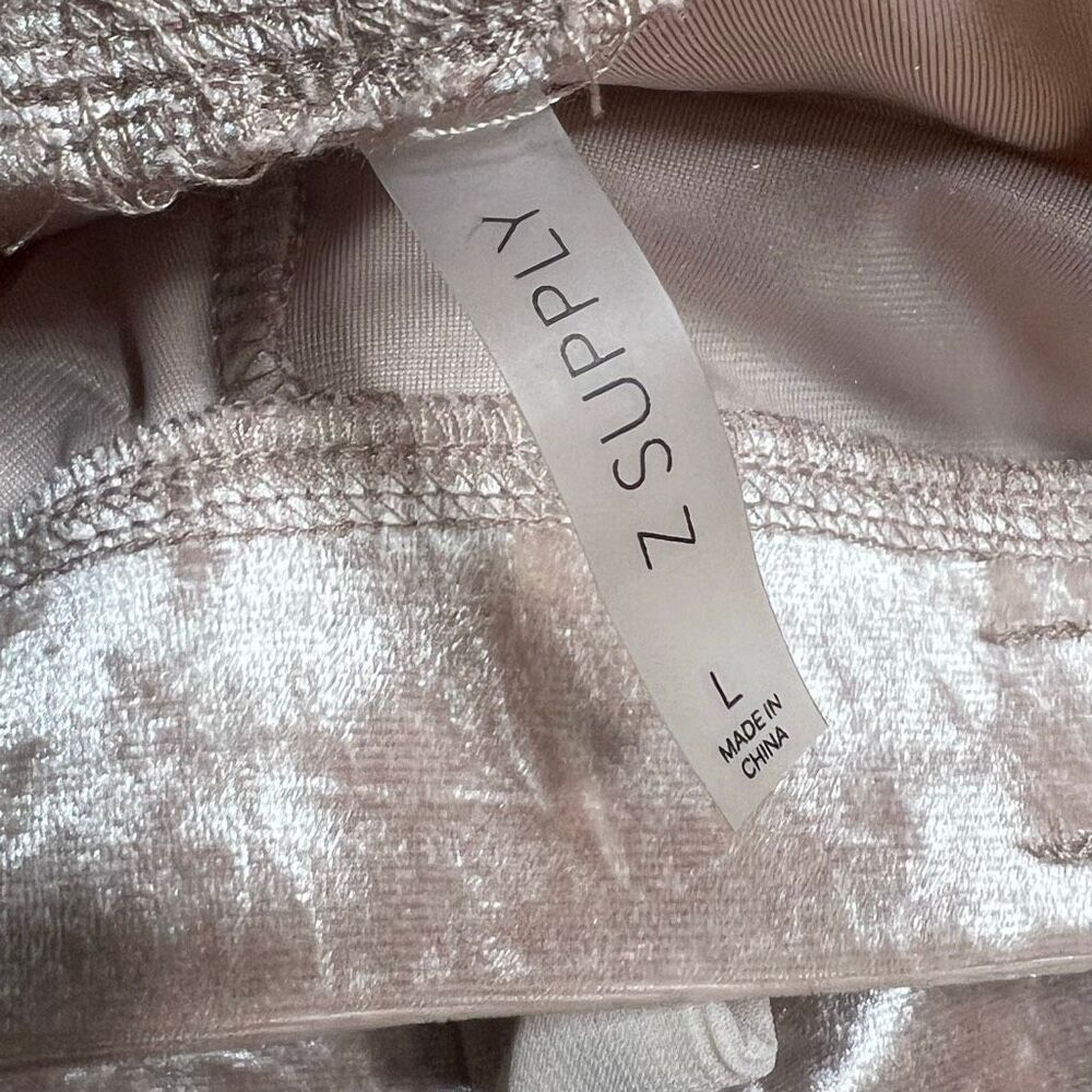 Z Supply Dusty Rose Pink Velour Crushed Velvet Lounge Shorts, Women’s Large - Picture 5 of 9
